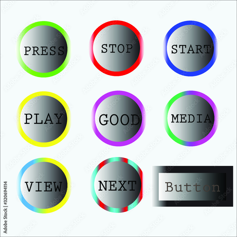 Vector button for media business concept Vector button for media business concept