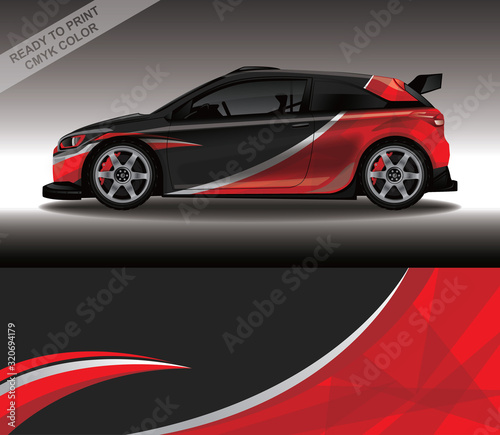 Car wrap decal design vector  custom livery race rally car vehicle sticker and tinting.