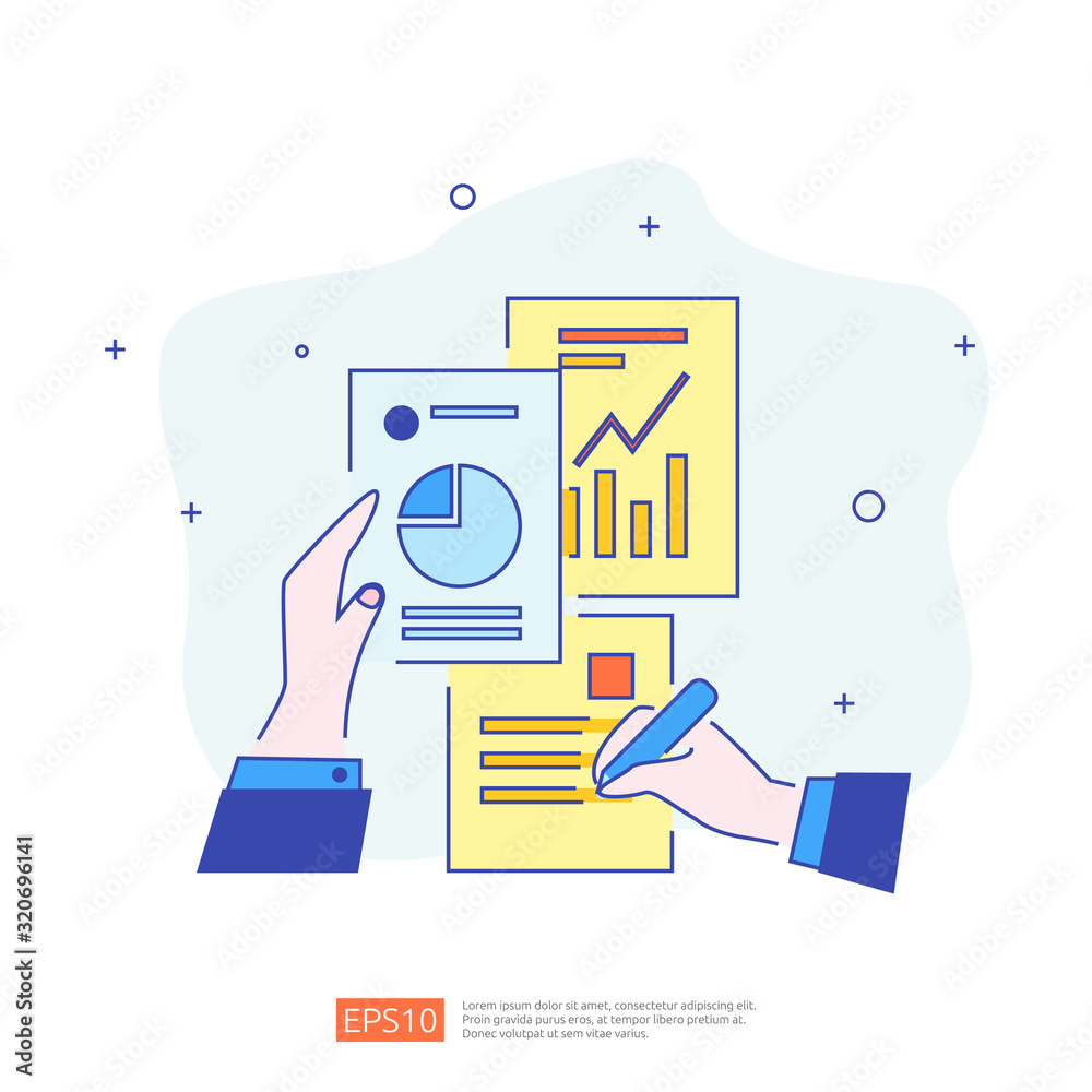 chart document data report concept for business statistics, investment analysis, planning research and finance audit accounting with paper sheet, hands, magnifier, paperwork, charts, graphs element chart document data report concept for business statistics, investment analysis, planning research and finance audit accounting with paper sheet, hands, magnifier, paperwork, charts, graphs element