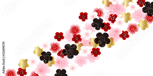 梅　花　春　背景