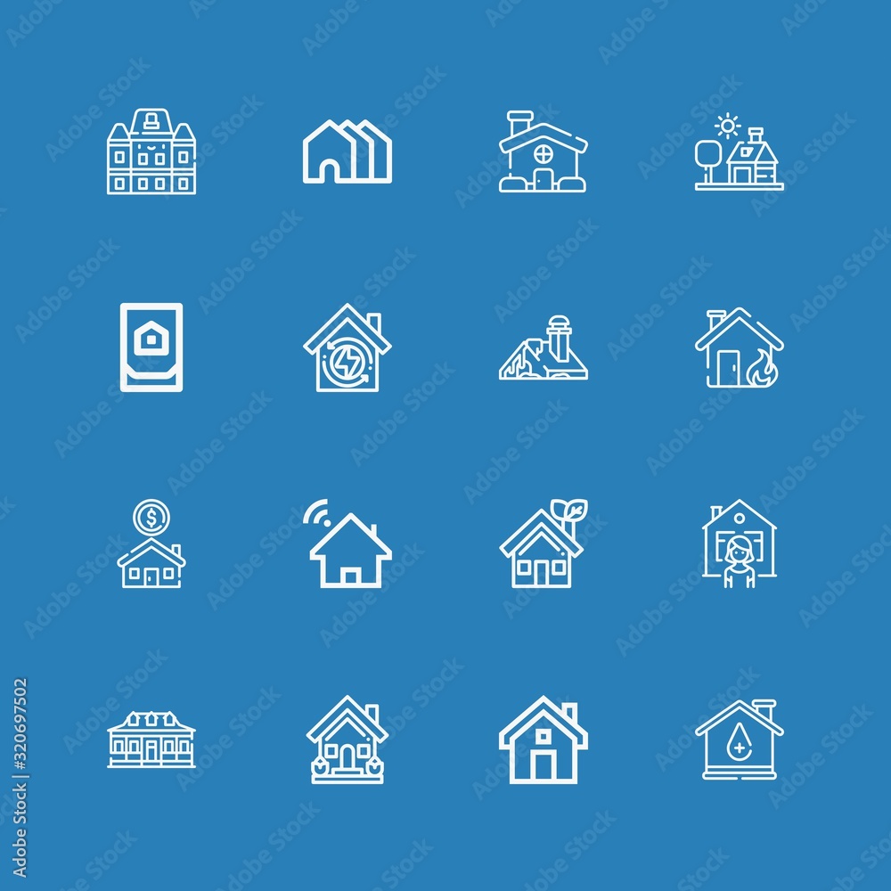 Editable 16 homepage icons for web and mobile Editable 16 homepage icons for web and mobile