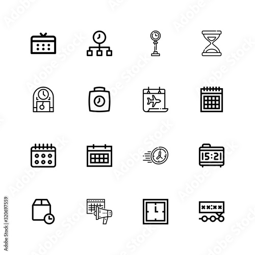 Editable 16 deadline icons for web and mobile