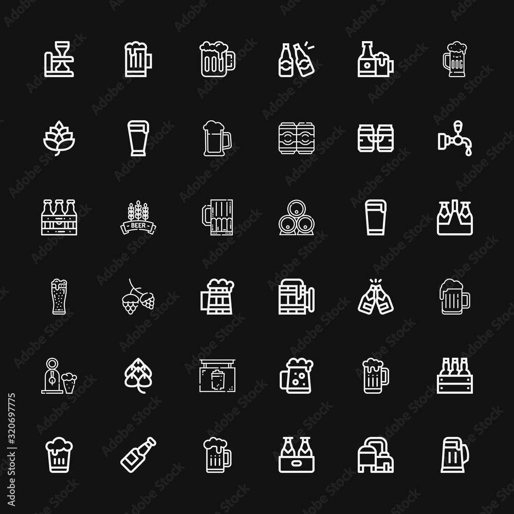 Editable 36 pint icons for web and mobile Editable 36 pint icons for web and mobile