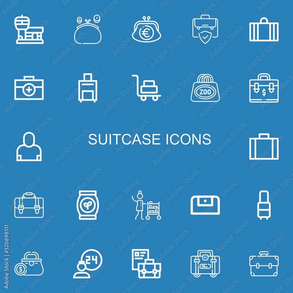 Editable 22 suitcase icons for web and mobile Editable 22 suitcase icons for web and mobile