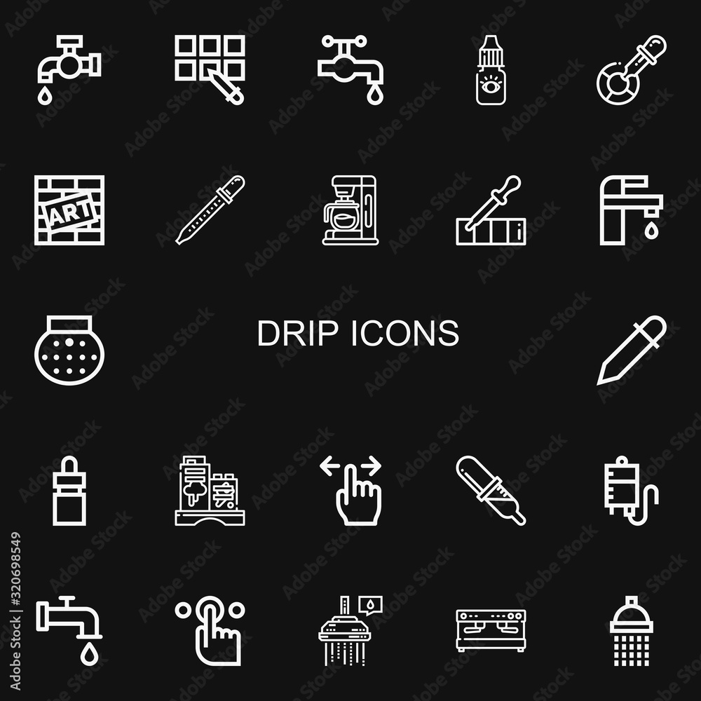 Editable 22 drip icons for web and mobile Editable 22 drip icons for web and mobile