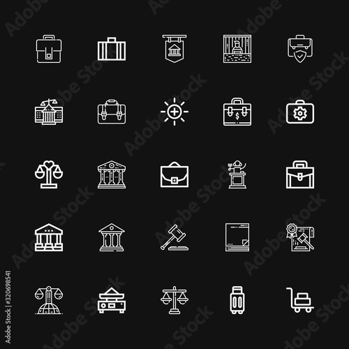 Editable 25 briefcase icons for web and mobile