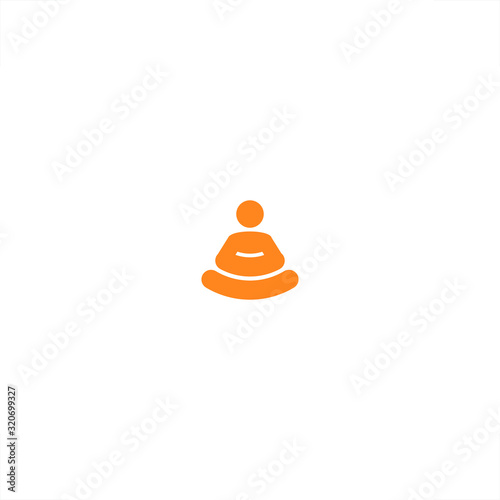 an abstract shape of sitting meditation