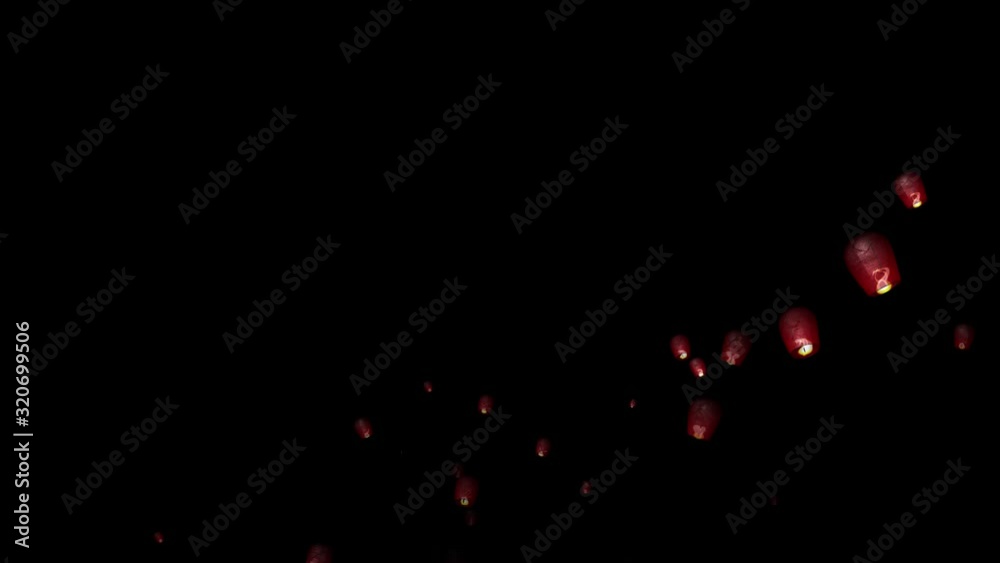 fire paper lanterns in the night sky with nice background fire paper lanterns in the night sky with nice background
