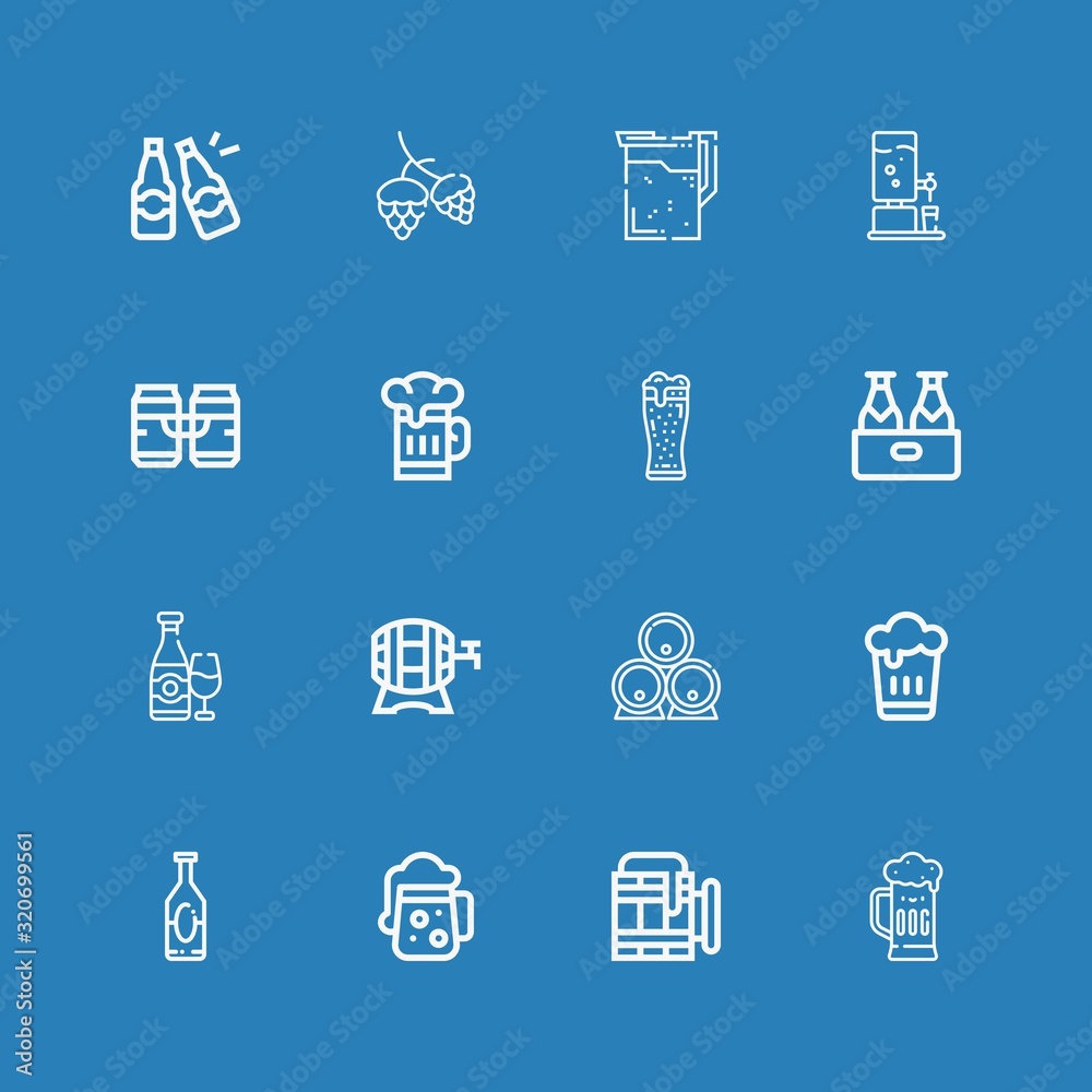 Editable 16 pint icons for web and mobile Editable 16 pint icons for web and mobile
