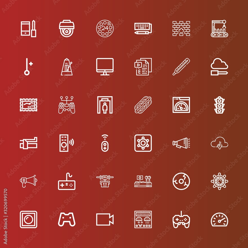 Editable 36 control icons for web and mobile Editable 36 control icons for web and mobile