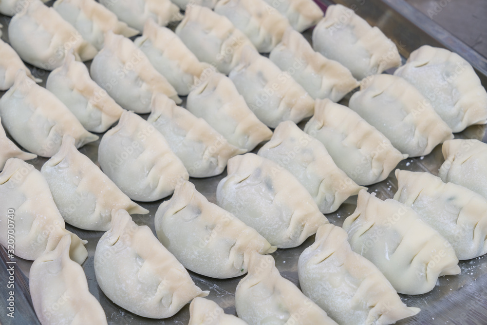 Obraz premium Different flavors of dumplings,homemade and healthy.