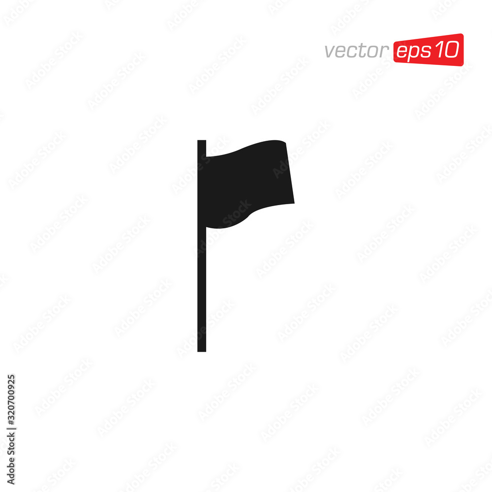 Flag Flatt Icon Design Vector Flag Flatt Icon Design Vector