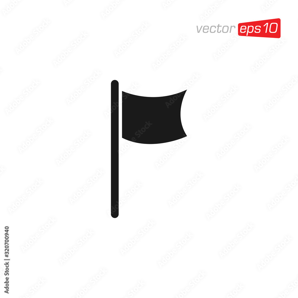 Flag Flatt Icon Design Vector Flag Flatt Icon Design Vector