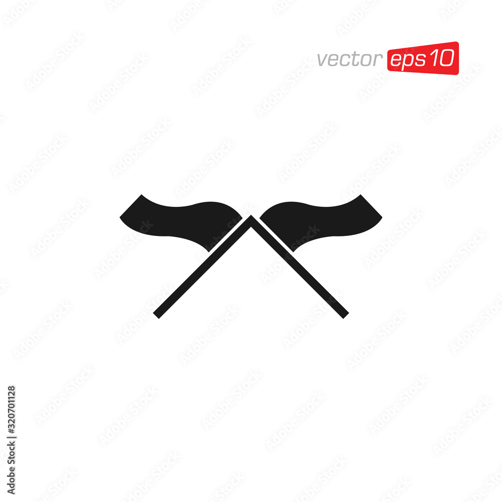 Flag Flatt Icon Design Vector Flag Flatt Icon Design Vector