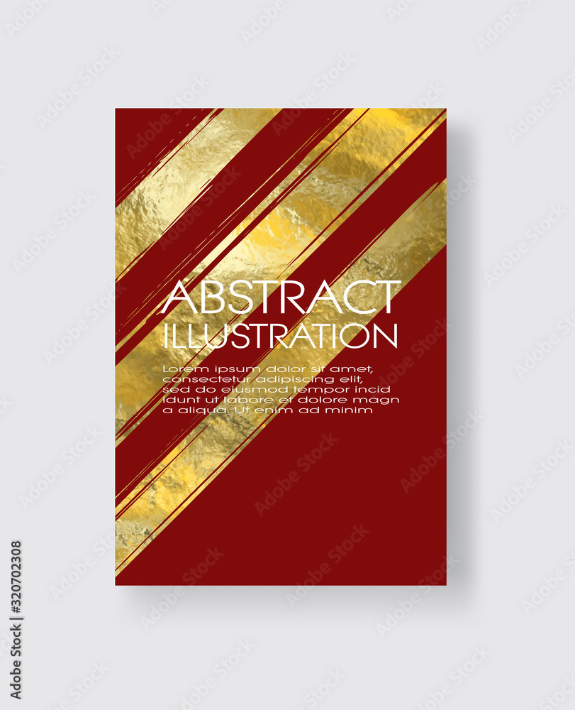 Vector Red and Gold Design Templates. Abstract illustration eps10