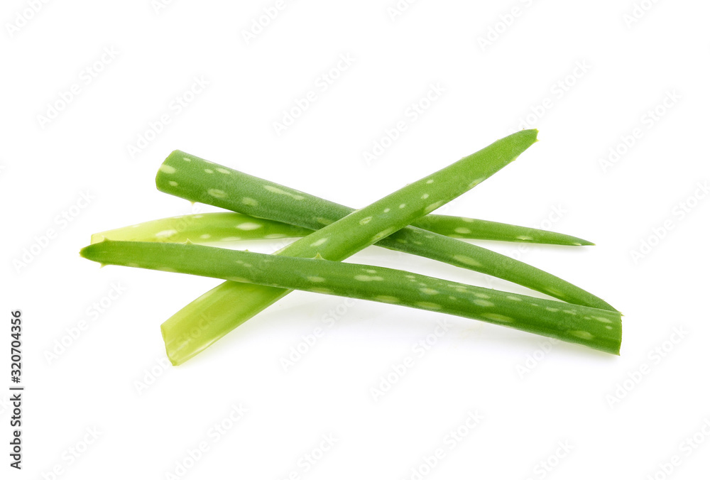 Aloe vera sliced isolated on white background Aloe vera sliced isolated on white background