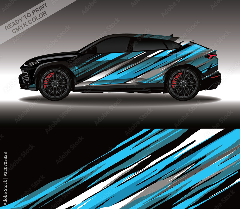 Car wrap decal design vector, custom livery race rally car vehicle sticker and tinting. Car wrap decal design vector, custom livery race rally car vehicle sticker and tinting.