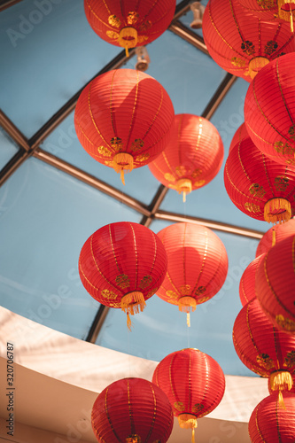lantern in chinese temple