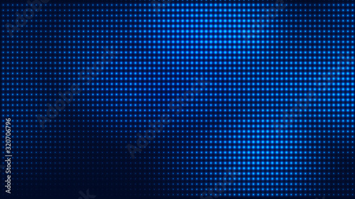 Dot blue pattern screen led light gradient texture background. Abstract technology big data digital background. 3d rendering.