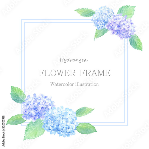 あじさいの飾り枠 水彩イラスト Stock Vector Adobe Stock あじさいの飾り枠 水彩イラスト Stock Vector Adobe Stock