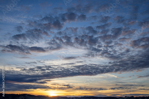 beautiful sunrise in the south of France