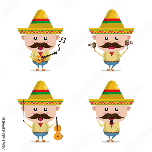 Mexican Character cartoon vector illustration