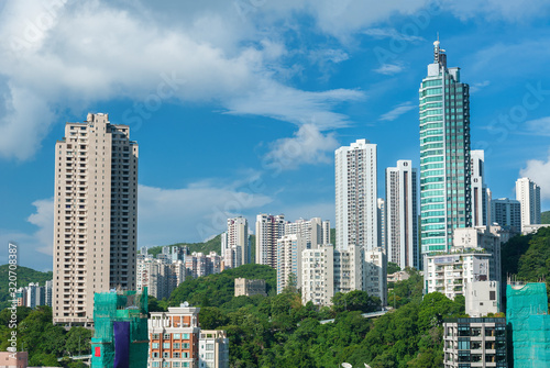 Photography Highrise residential building in Hong Kong city