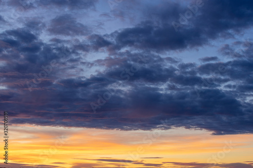 beautiful sunrise in the south of France