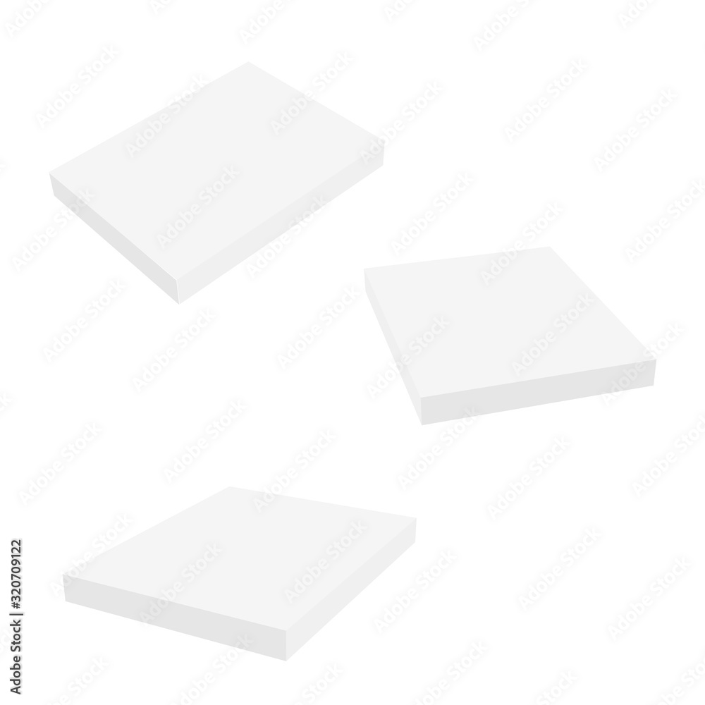 Set of closed square books or magazines. Vector. Set of closed square books or magazines. Vector.