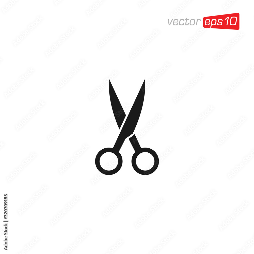 Scissors Cutting Icon Design Vector Scissors Cutting Icon Design Vector