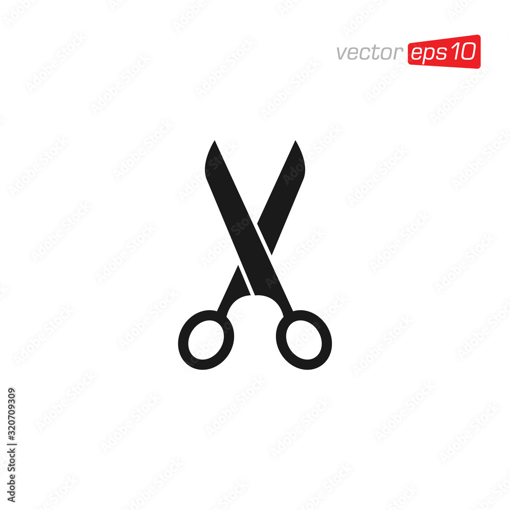 Scissors Cutting Icon Design Vector Scissors Cutting Icon Design Vector