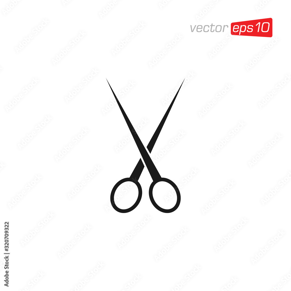 Scissors Cutting Icon Design Vector Scissors Cutting Icon Design Vector