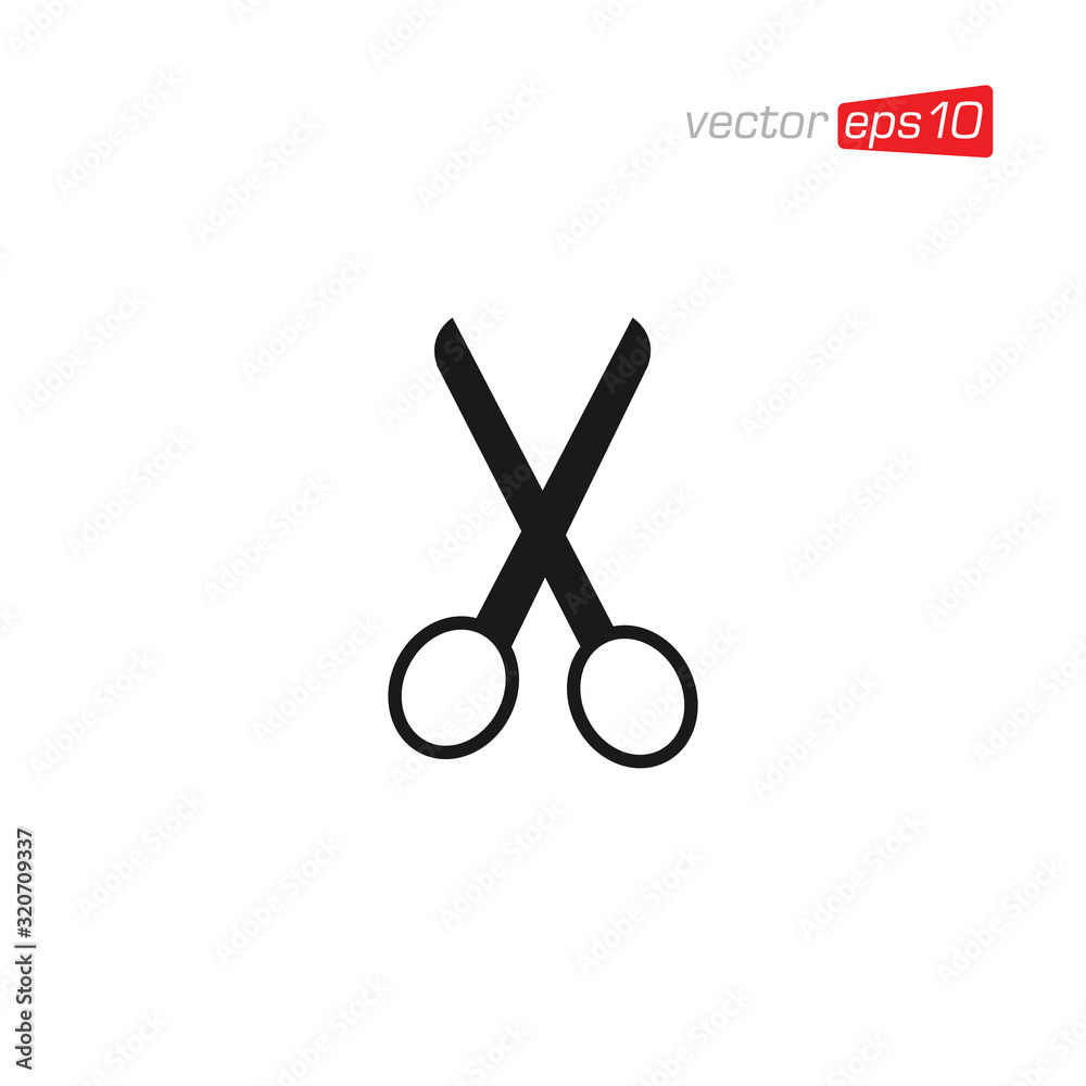 Scissors Cutting Icon Design Vector Scissors Cutting Icon Design Vector