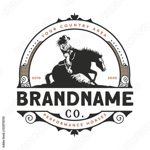 Horse training logo design