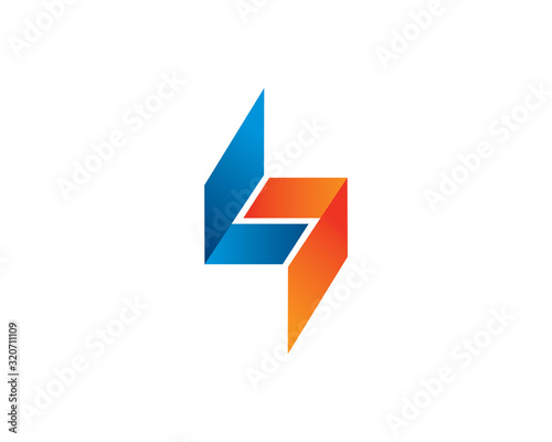 Lightning bolt or letter S logo template design, emblem, symbol or icon Free Download Lightning bolt or letter S logo template design, emblem, symbol or icon - GFXLoad