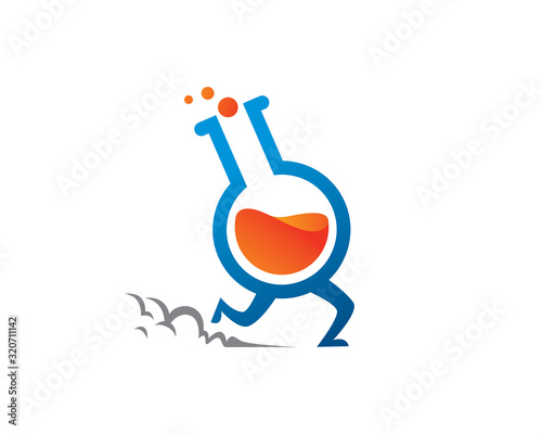 Fast lab logo template design, emblem, symbol or icon