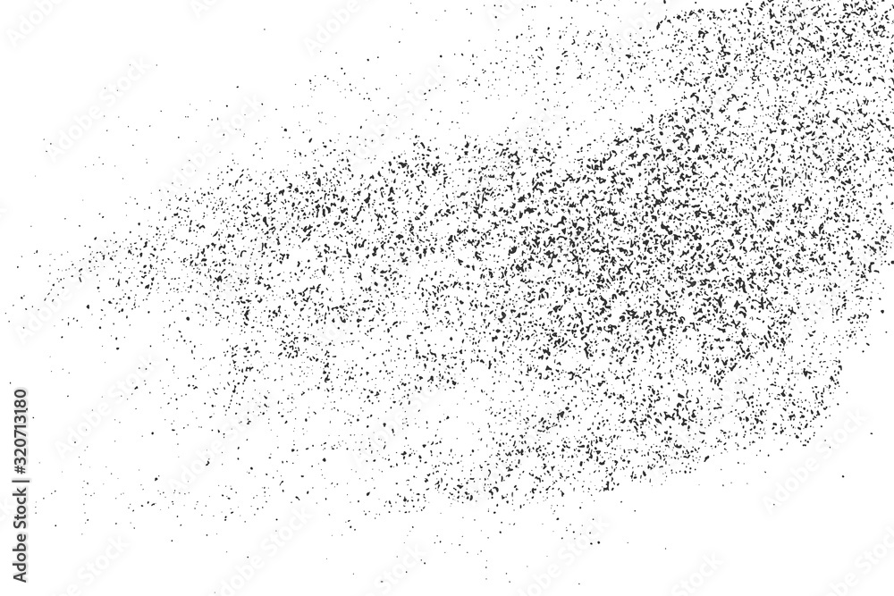  Black Grainy Texture Isolated On White Background. Dust Overlay. Dark Noise Granules. Digitally Generated Image. Vector Design Elements, Illustration, Eps 10.