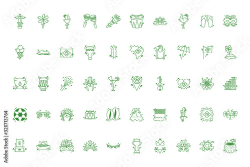 bundle of brazil set icons