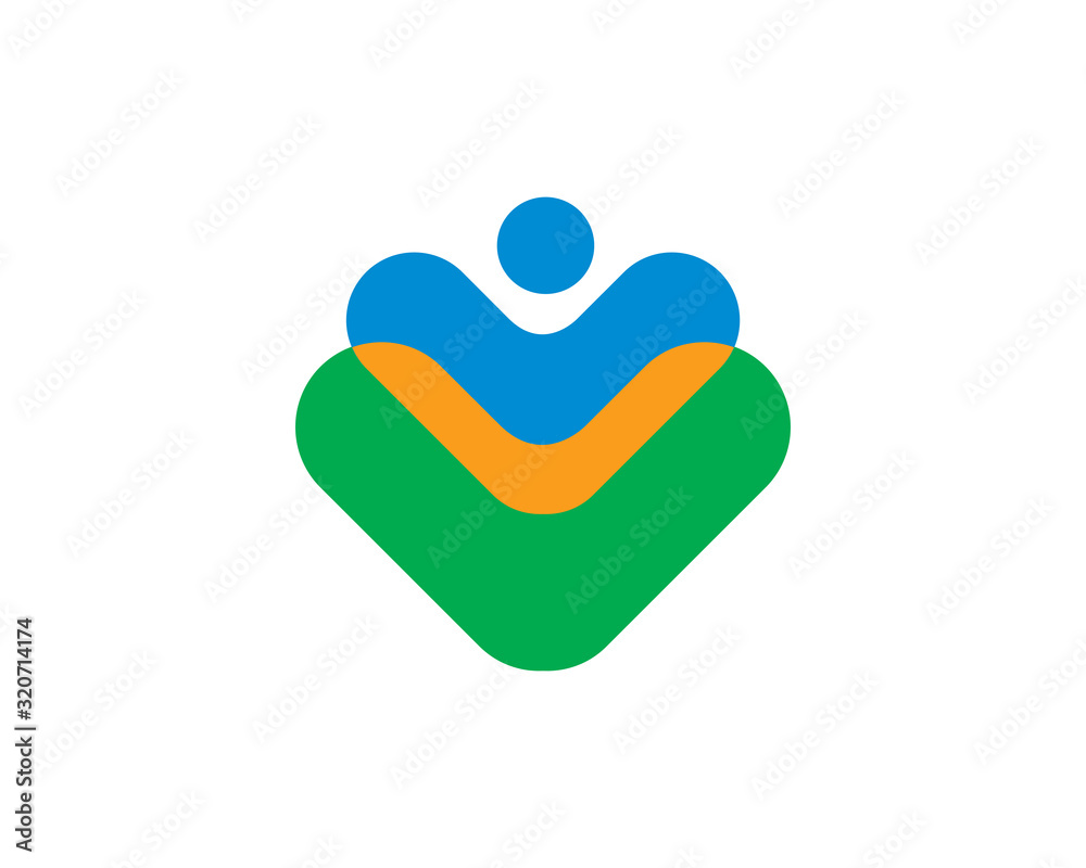 People and arrow logo template design, emblem, symbol or icon People and arrow logo template design, emblem, symbol or icon