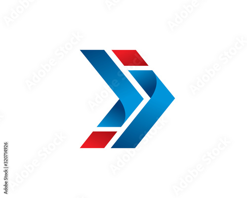 Arrow logo template design, emblem, symbol or icon