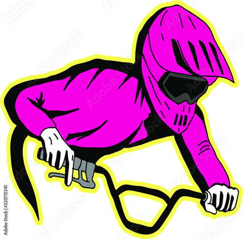 vector illustration of a bmx