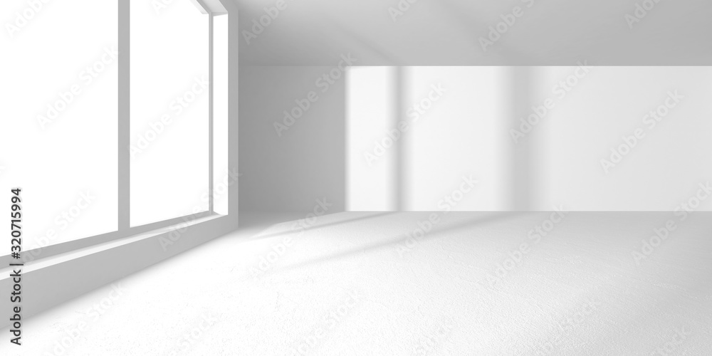 Futuristic White Architecture Design Background