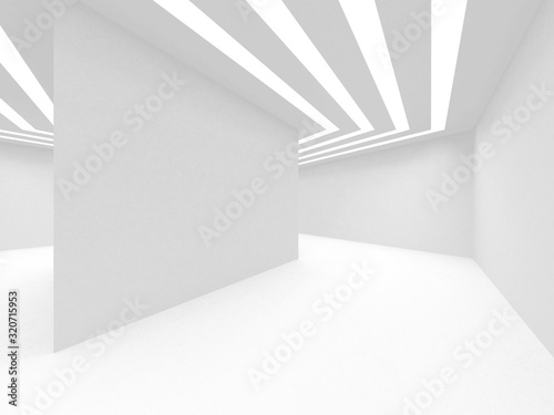 Futuristic White Architecture Design Background