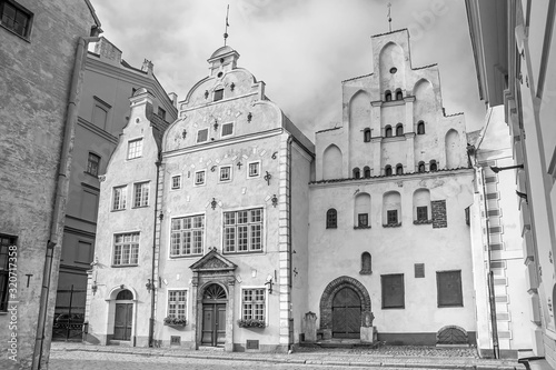 Riga, Latvia. Three Brothers Houses in Riga. First mentioned around 1490