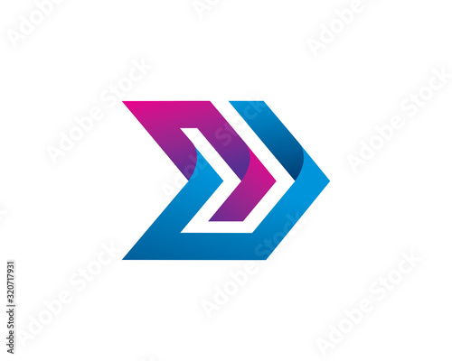 Arrow logo template design, emblem, symbol or icon