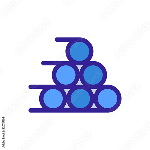 metallurgical pipes icon vector. A thin line sign. Isolated contour symbol illustration
