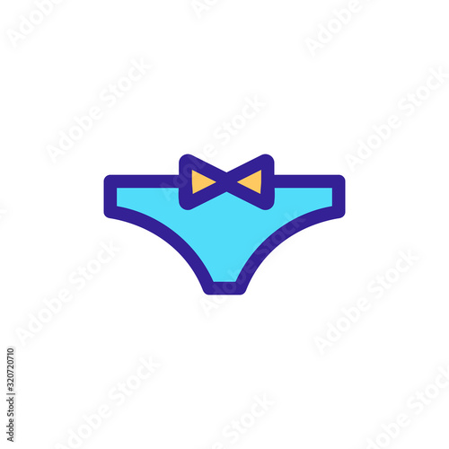 thong icon vector. A thin line sign. Isolated contour symbol illustration