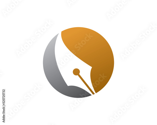 Writer logo template design, emblem, symbol or icon