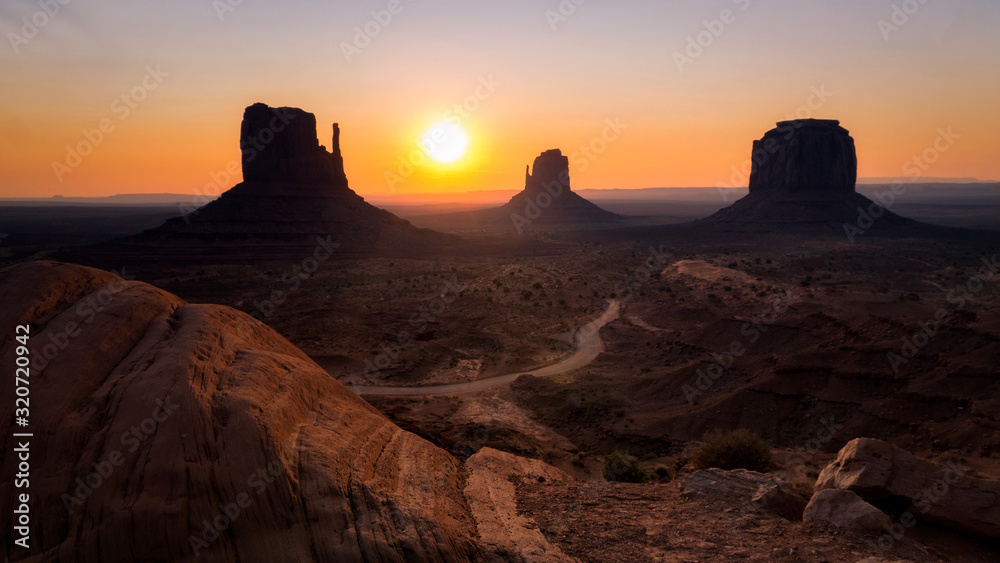 Sunrise at the Monument Valley Sunrise at the Monument Valley