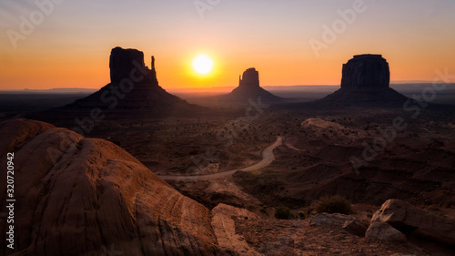Sunrise at the Monument Valley